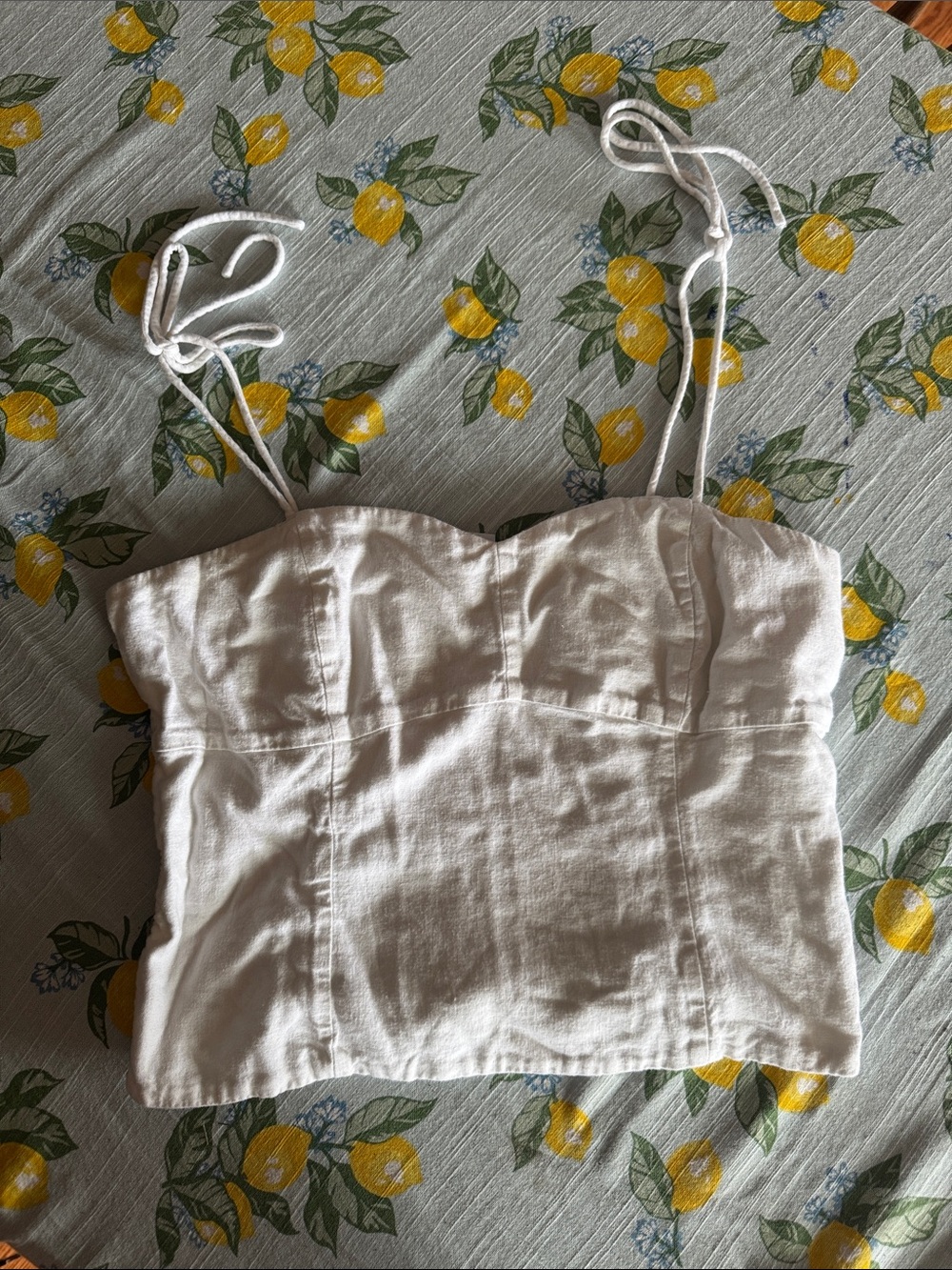 Old Navy White Tie-Shoulder Bustier Camisole